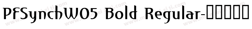 PFSynchW05 Bold Regular字体转换